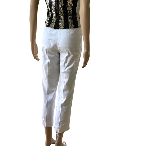 St. John White resort cropped pants size 4 - Picture 3 of 14